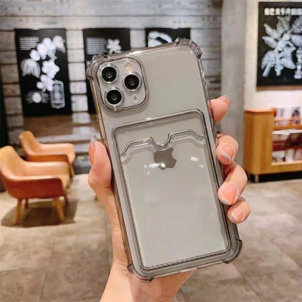 Transparent Shockproof Phone Cases For iPhone 11 12 13 14 Pro Max iPhone 12 13 X XS XR SE 2020 7 8 14 Plus Case Fashion Card Slot Soft TPU Back Cover - Image 2