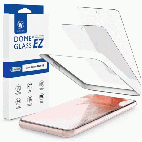 Whitestone [EZ Glass] For Samsung Galaxy S22 Plus EZ Tempered Glass Screen Protectors – 2 Pack