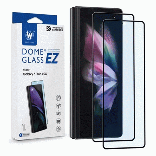 Whitestone Galaxy Z Fold 3 EZ Tempered Glass Screen Protector – Pack of 2