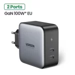 UGREEN GaN 100W PD Dual USB C Charger for Macbook Tablet Fast Charging for for iPhone 14 13 12