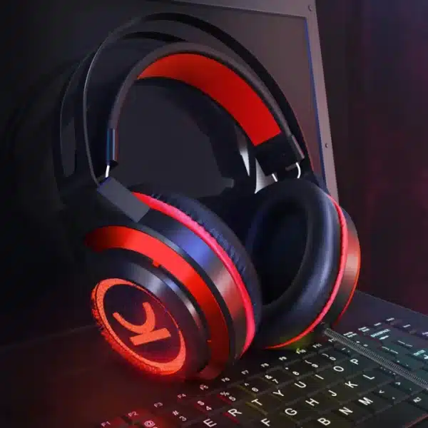 Monster Gaming Headphone RGB Lights With Mic Over-The-Ear Gaming Headset with Noise Isolation and LED Lighting Effects