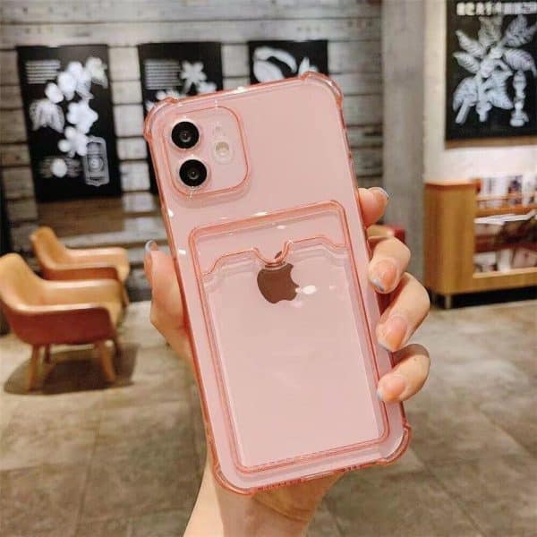 Transparent Shockproof Phone Cases For iPhone 11 12 13 14 Pro Max iPhone 12 13 X XS XR SE 2020 7 8 14 Plus Case Fashion Card Slot Soft TPU Back Cover - Image 5