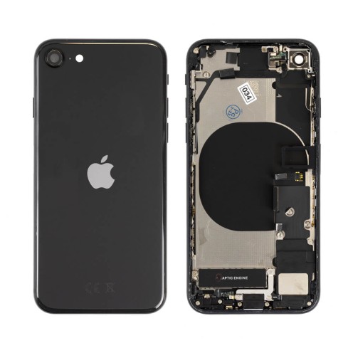 Genuine iPhone SE2020 - Rear Housing Assembly With Parts - Black - Original Pulled - Grade A