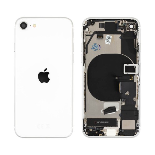 Genuine iPhone SE2020 - Rear Housing Assembly With Parts - White - Original Pulled - Grade A