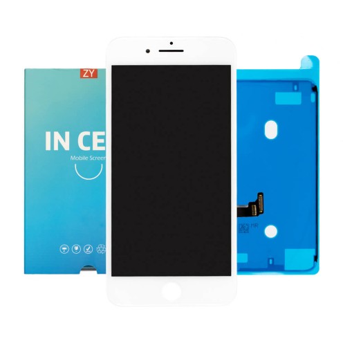 For iPhone 8 Plus - LCD Screen and Digitizer Assembly - White - ZY - True Tone Programmable