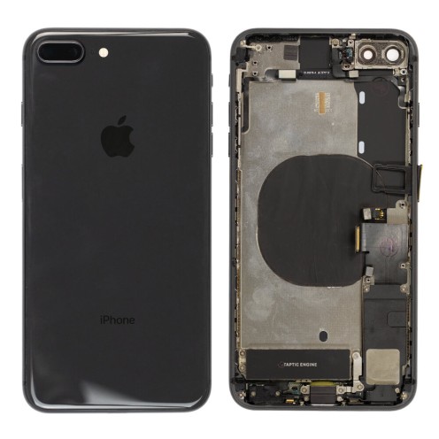 Genuine iPhone 8 Plus - Rear Housing Assembly With Parts - Space Grey - Original Pulled - Grade A