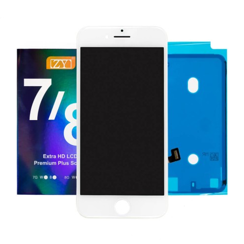 For iPhone 8 - iPhone SE 2020 - LCD Screen and Digitizer Assembly - White - ZY - True Tone Programmable