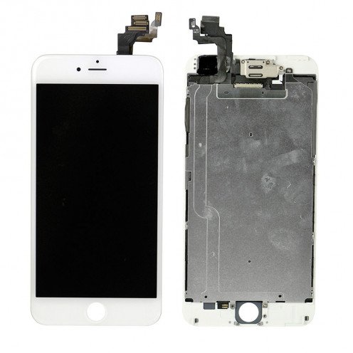 For iPhone 6 Plus - Complete LCD Screen with Small Parts - White - High Quality