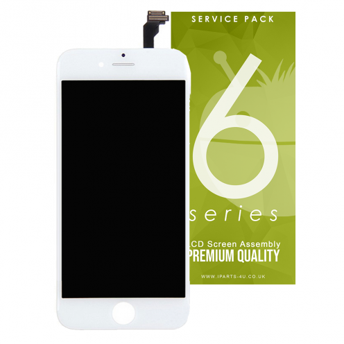For iPhone 6 - LCD Screen Assembly - White - Premium Quality