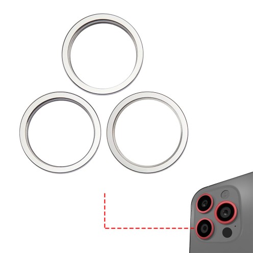 For iPhone 14 Pro - 14 Pro Max - Rear Camera Lens Bezel Only - Silver