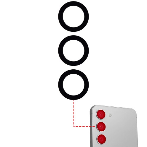 For Samsung Galaxy S23 - SM-S911 - S23 Plus - SM-S916 - Rear Camera Lens With Adhesive - 10 Pack