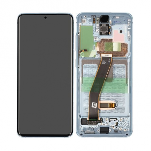 Genuine Samsung Galaxy S20 Plus - SM-G985 - AMOLED Screen Assembly - Blue - GH82-2214