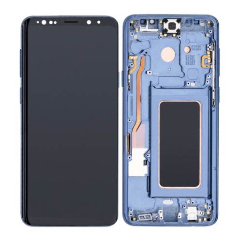 For Samsung Galaxy S9 Plus - SM-G965F - Screen Assembly With Frame - Coral Blue - GH97-21691D - Refurbished