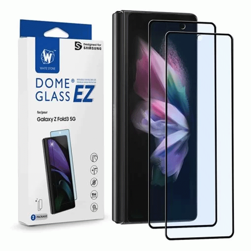 Whitestone Galaxy Z Fold 3 EZ Tempered Glass Screen Protector – Pack of 2