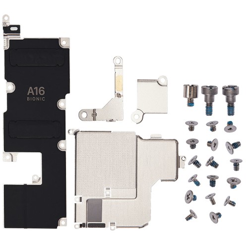 For iPhone 14 Pro - Small Metal Bracket Set & Screws On Motherboard
