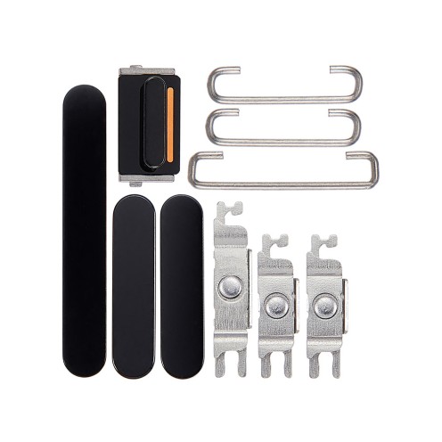 For iPhone 14 Pro - 14 Pro Max - Hard Power Volume and Mute Switch Button Set - Space Black