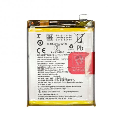 For OnePlus 6T - A6013 - 3700mAh Battery - 1031100007