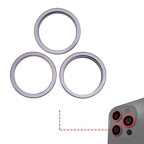 For iPhone 14 Pro - 14 Pro Max - Rear Camera Lens Bezel Only - Deep Purple