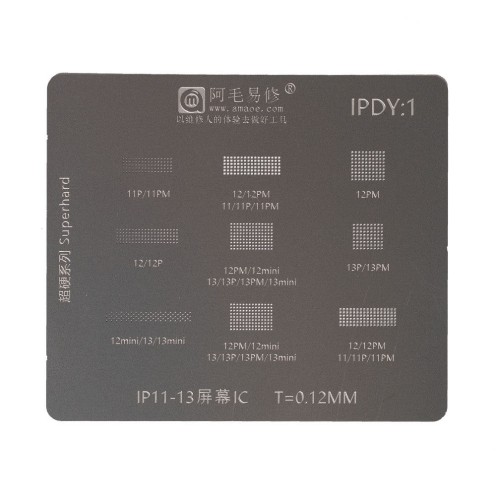 Amaoe Screen IC Reball Stencil - iPhone 11 to 14 Pro Max