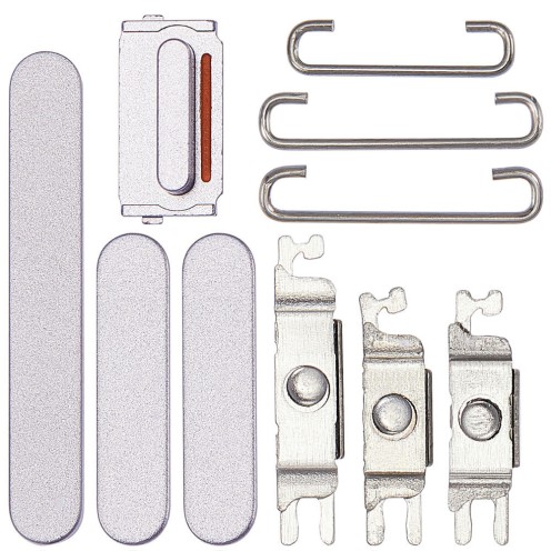 For iPhone 14 - iPhone 14 Plus - Hard Power Volume and Mute Switch Button Set - Purple