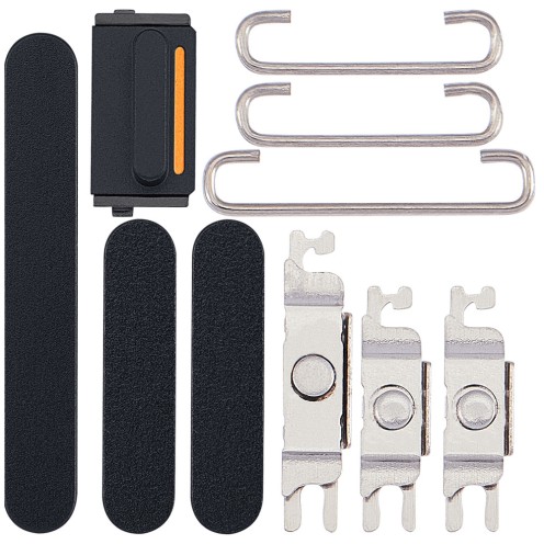 For iPhone 14 - iPhone 14 Plus - Hard Power Volume and Mute Switch Button Set - Midnight