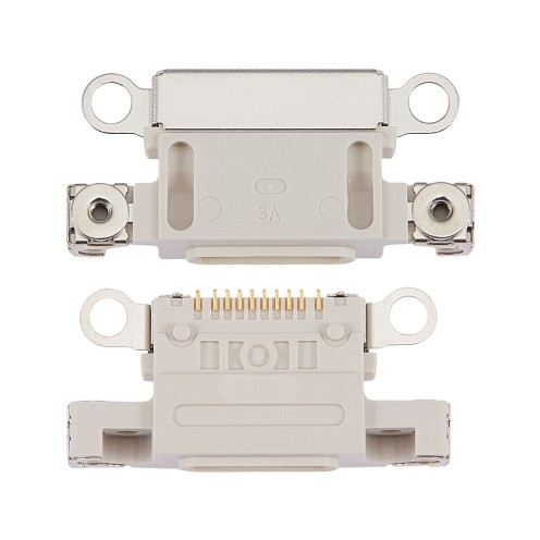 For iPhone 14 - iPhone 14 Plus - Charging Port Only - Starlight - 10 Pack - Requires Soldering