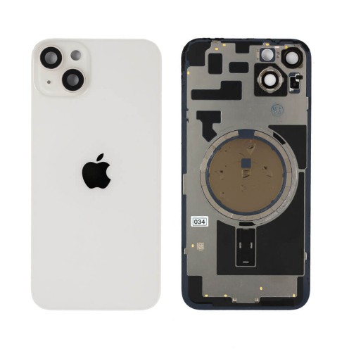 Genuine iPhone 14 Plus - Back Glass With Steel Plate & Magsafe Magnet - Starlight - Original Pulled