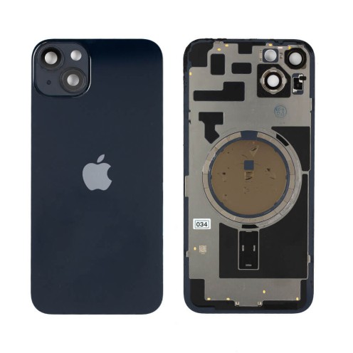 Genuine iPhone 14 Plus - Back Glass With Steel Plate & Magsafe Magnet - Midnight - Original Pulled