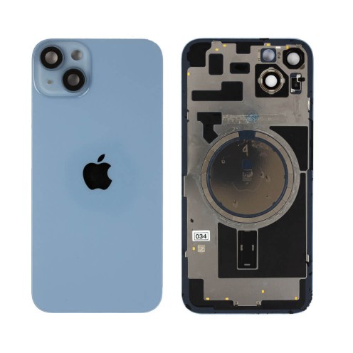 Genuine iPhone 14 Plus - Back Glass With Steel Plate & Magsafe Magnet - Blue - Original Pulled