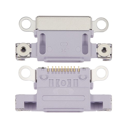 For iPhone 14 - iPhone 14 Plus - Charging Port Only - Purple - 10 Pack - Requires Soldering