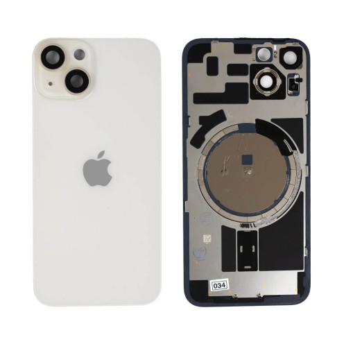 Genuine iPhone 14 - Back Glass With Steel Plate & Magsafe Magnet - Starlight - Original Pulled