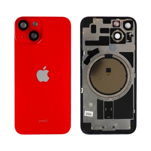Genuine iPhone 14 - Back Glass With Steel Plate & Magsafe Magnet - Red - Original Pulled