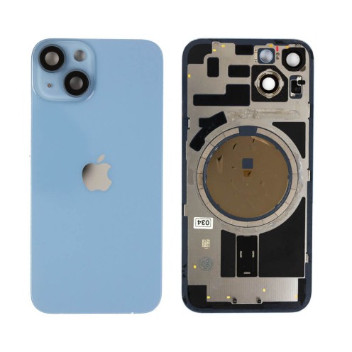 Genuine iPhone 14 - Back Glass With Steel Plate & Magsafe Magnet - Blue - Original Pulled