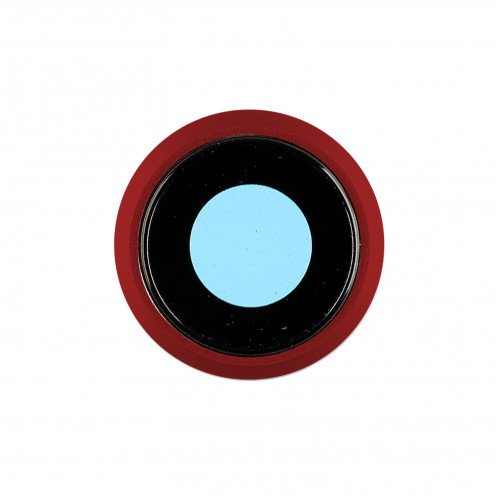 For iPhone 8 - iPhone SE 2020 - iPhone SE 2022 - Rear Camera Holder with Lens - Red