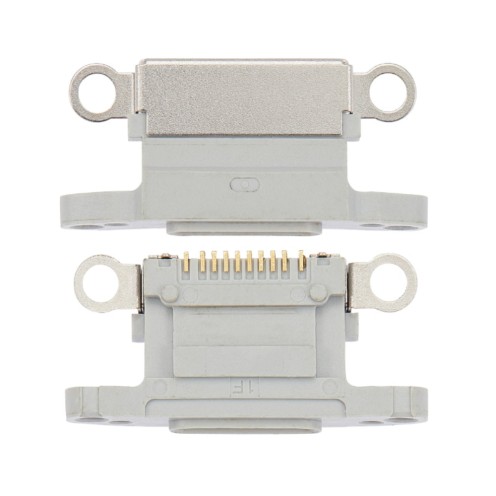 For iPhone 13 Pro - 13 Pro Max - Charge Port Only - Silver - 10 Pack - Requires Soldering