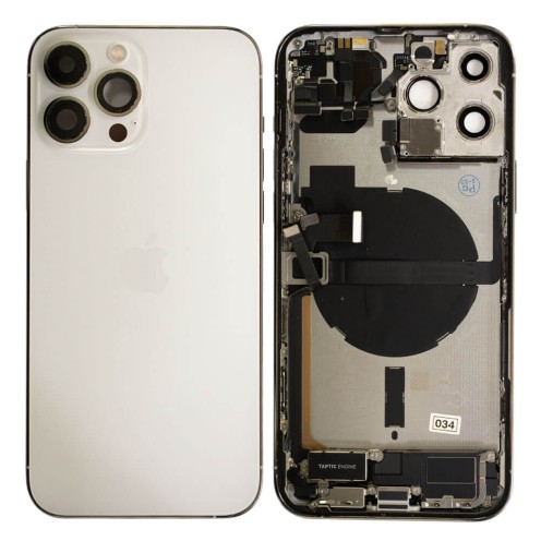 Genuine iPhone 13 Pro Max - Rear Housing Assembly With Parts - Starlight - Original Pulled - Grade A - CE Mark