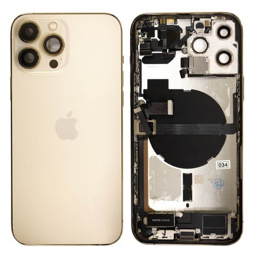 Genuine iPhone 13 Pro Max - Rear Housing Assembly With Parts - Gold - Original Pulled - Grade A - CE Mark