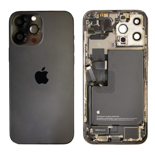 Genuine iPhone 13 Pro Max - Rear Housing Assembly With Battery - Graphite - Original Pulled - Grade A - CE Mark