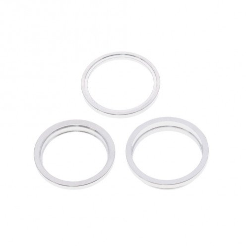 For iPhone 13 Pro - 13 Pro Max - Rear Camera Lens Protective Cover - 3pcs - Silver
