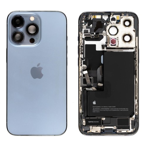 Genuine iPhone 13 Pro - Rear Housing Assembly With Parts With Battery - Sierra Blue - Original Pulled - Grade A - CE Mark