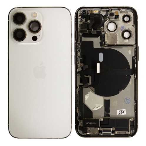 Genuine iPhone 13 Pro - Rear Housing Assembly With Parts - Starlight - Original Pulled - Grade A - CE Mark