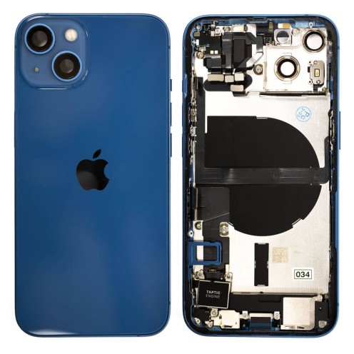 Genuine iPhone 13 - Rear Housing Assembly With Parts - Blue - Original Pulled - Grade A - CE Mark
