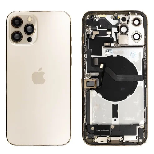 Genuine iPhone 12 Pro Max - Rear Housing Assembly With Parts - Gold - Original Pulled - Grade A - CE Mark