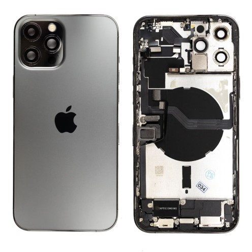 Genuine iPhone 12 Pro Max - Rear Housing Assembly With Parts - Graphite - Original Pulled - Grade A - CE Mark
