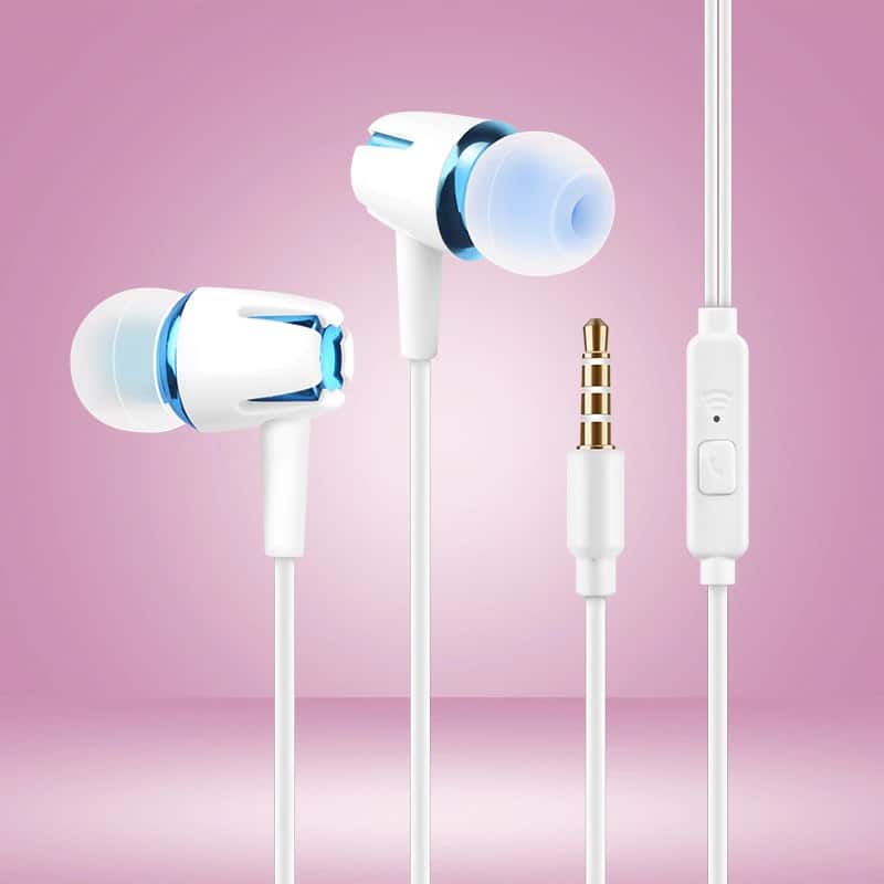 Glowing Handsfree with mic Glow In The Dark Universal 3.5mm Wired Noise Cancelling Stereo In-ear Earphones Luminous Neon Headset With Microphone Led Bass Stereo Earbuds luminous Night Lighting handfree For Phone MP3