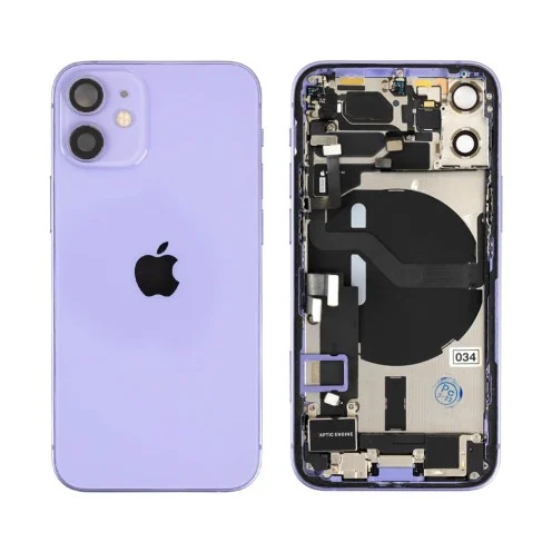 Genuine iPhone 12 Mini - Rear Housing With Parts - Purple - Original Pulled - Grade A - CE Mark