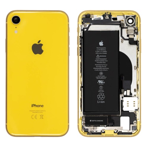 Genuine iPhone XR - Rear Housing Assembly With Parts & Battery - Yellow - Original Pulled - Grade B - CE Mark