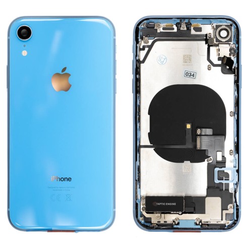 Genuine iPhone XR - Rear Housing Assembly With Parts - Blue - Original Pulled - Grade A - CE Mark